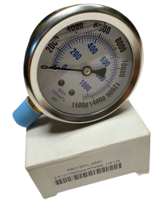 #ad PIC PRO 201L 254V Pressure Gauge 2.5quot; 0 15000PSI kPa bar 1 4quot;LM $20.99