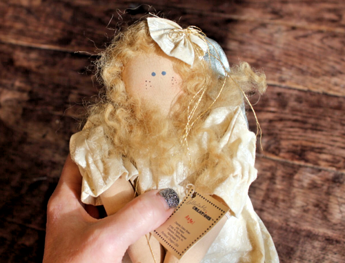 Vintage 1992 Cottagecore Shabby Primitive Collectable Creaations Angel Handmade - Picture 5 of 10