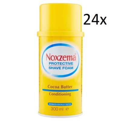 24x Noxzema Schiuma da Barba Pflegender Rasierschaum mit Kakaobutter 300ml