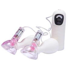 Remote Control Electric Vibrating Nipple Pumps & Tickling Nubs Sex Toy for Women