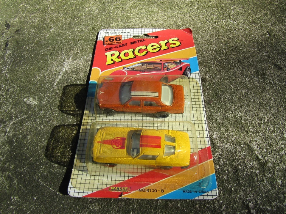 NOS Vintage Welly Diecast Metal Racers # 8100-B- Two Pack Mercedes & #18 Racers - Image 2 of 4