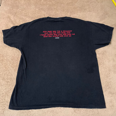 vintage john lennon t shirt size L 90s the beatles | eBay