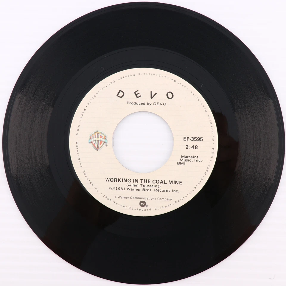 Devo – Working In The Coal Mine / 1981 Specialty Pressing  45 rpm Single EP-3595 - Image 3 of 4
