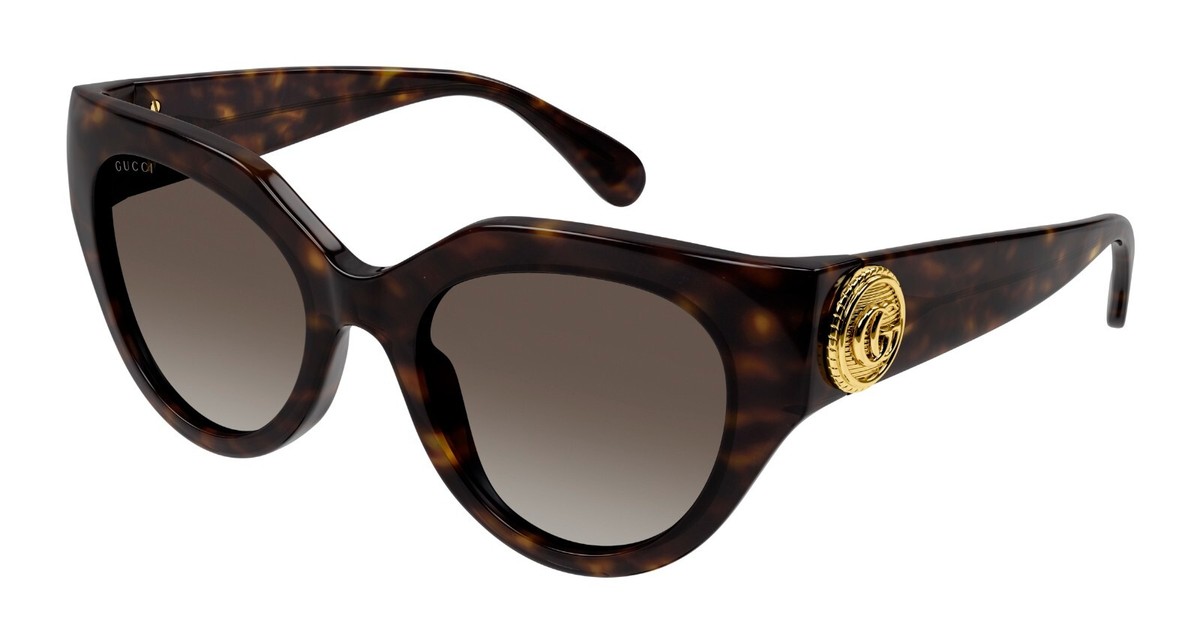 NEW GUCCI SUNGLASSES HAVANA WOMEN EYEWEAR GUCCI GG1408S 003 Gucci GG1408S 003 Sunglasses Shiny Havana - eye-oo.com main image 3