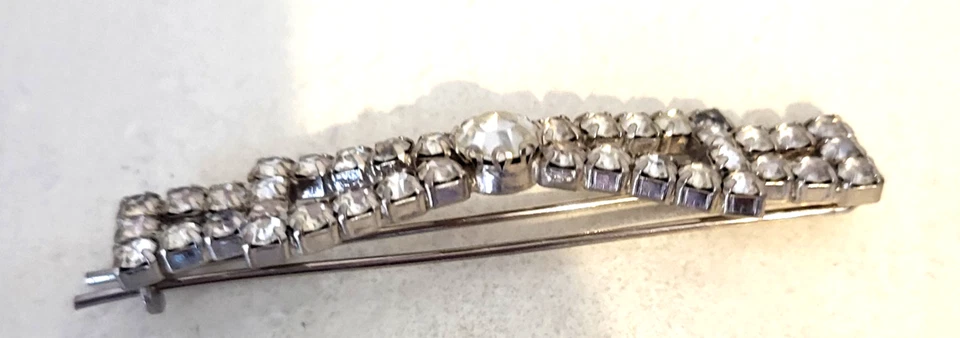 ВИНТАЖНЫЙ СО СТРАЗАМИ БАНТ ЛЕНТА ЗАКОЛКА ЗАЖИМ СЕРЕБРО СВАДЬБЫ ФАНТАЗИИ КОНКУРС выпускного - Изображение 4 из 4