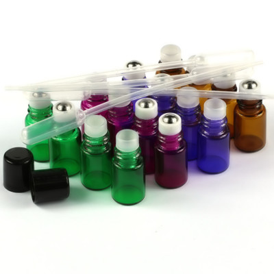 5-100PCS 2ml Roll on Glass Bottle Empty Essential Oil Perfume Roller Ball Bottle