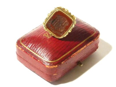 c1841 EDWARD HYDE CLARKE Cheshire & New York HYDE HALL Fob Intaglio Seal Boxed