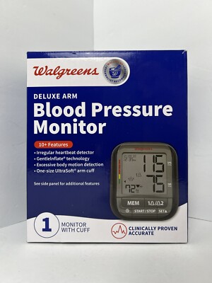 Walgreens Deluxe Arm Blood Pressure Monitor 10 + Features