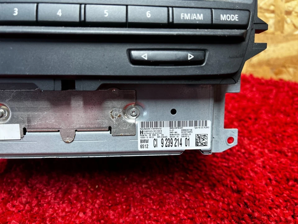 Sistema de navegação BMW E90 E92 E84 E82 CD PLAYER RÁDIO FM UNIDADE ESTÉREO FABRICANTE DE EQUIPAMENTO ORIGINAL 122K - Imagem 4 de 4