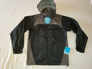mens black columbia rain jacket