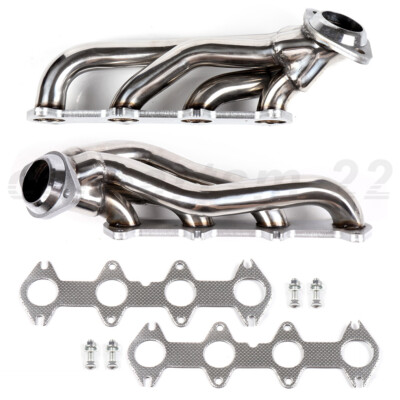 For Ford F150 04-10 5.4L V8 Performance Stainless Exhaust Manifold Shorty Header