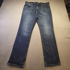 Old Navy Jeans Mens 36x30 Blue Slim Straight Distressed Stretch Denim