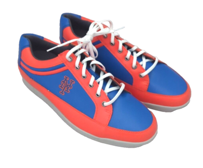 Footjoy New York Mets Mens 11.5 Orange & Blue Leather Spikeless