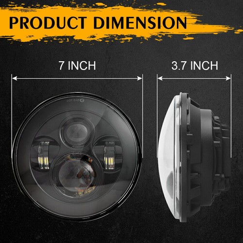 7" inch LED Headlight Hi/Lo Beam Projector for Harley-Davidson Street Glide FLHX - Picture 2 of 11
