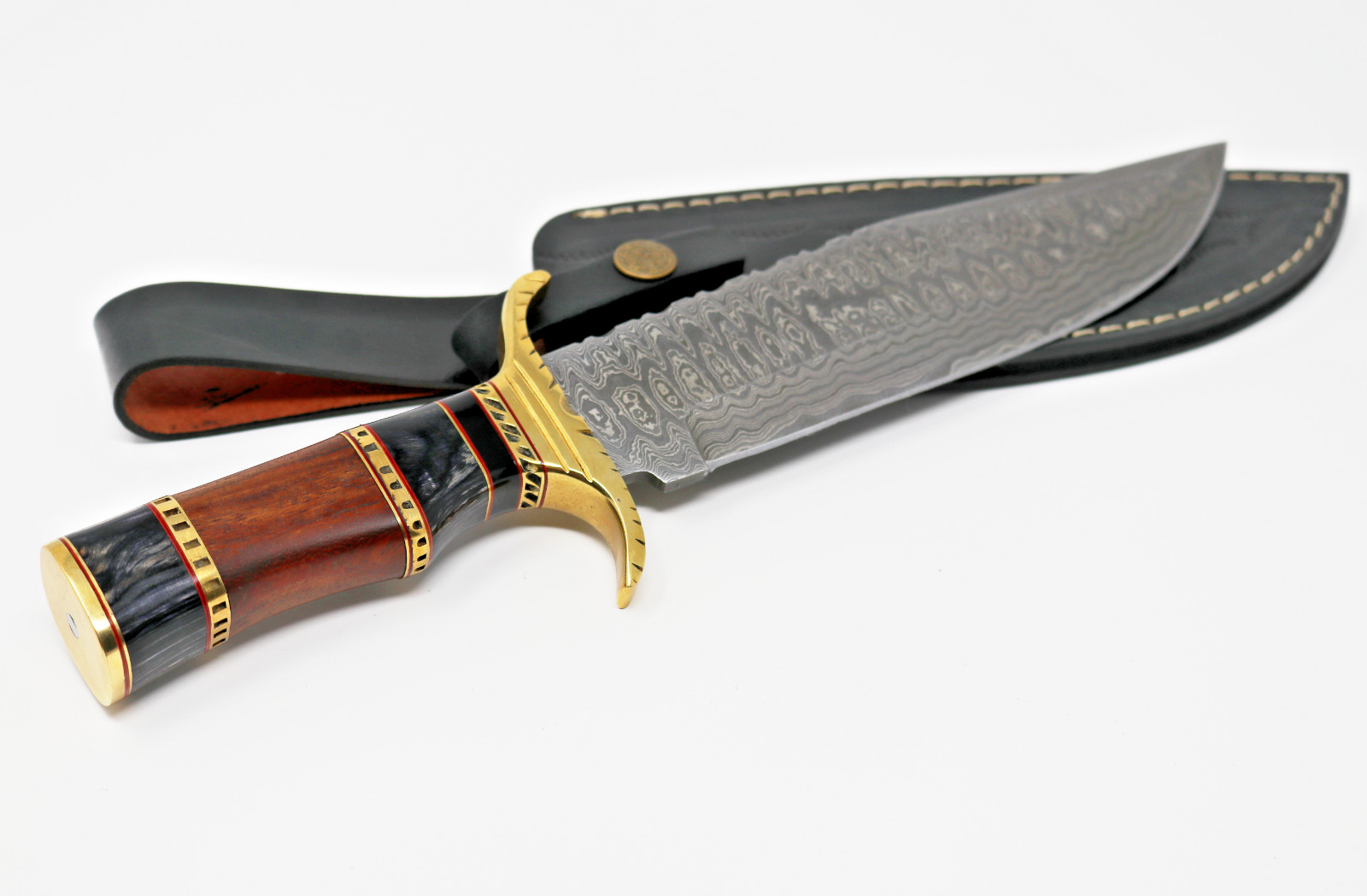 12" Damascus Knife Custom Handmade Forged Knife Damascus Steel Skinning Knife 