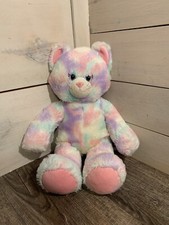 Build A Bear Plush Pastel Swirl Tie Dye Kitty Cat Pink Purple Blue 16" Inch