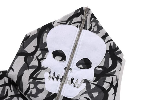 BAPE X NBHD TRIAL CAMO TWO FACE XXLサイズ BAPE X NBHD - TRIAL CAMO TWO FACE HALF ZIP PULLOVER HOODIE