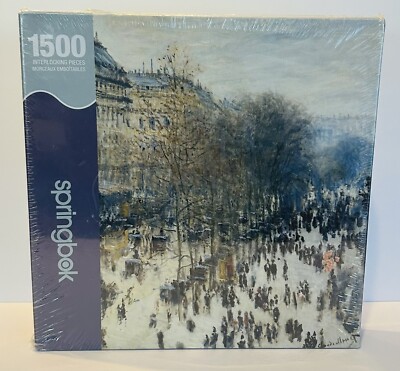 Springbok 1500 Piece Puzzle Boulevard Des Capucines  Claude Monet New Sealed 