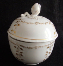 Kaiser Porzellan, Silhouette, 1  Zuckerdose, Rokokoform Dubarry, Weiß/Gold