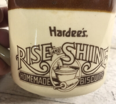 Vintage 1989 Hardees Rise and Shine Homemade Biscuits Coffee Cup Mug Diner  Style | eBay