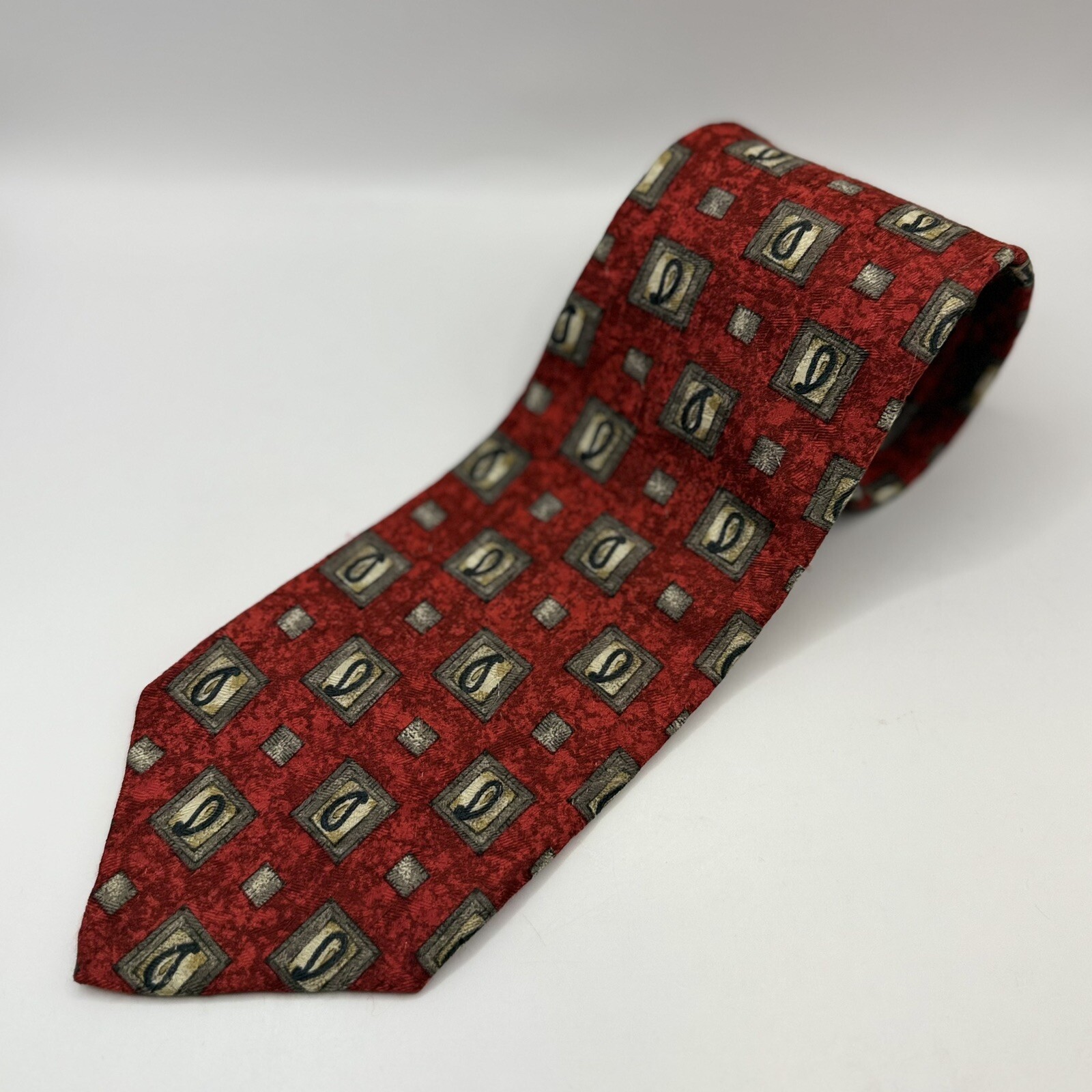 ROBERT TALBOTT Studio Extra Long Geometric Neckti… - image 2