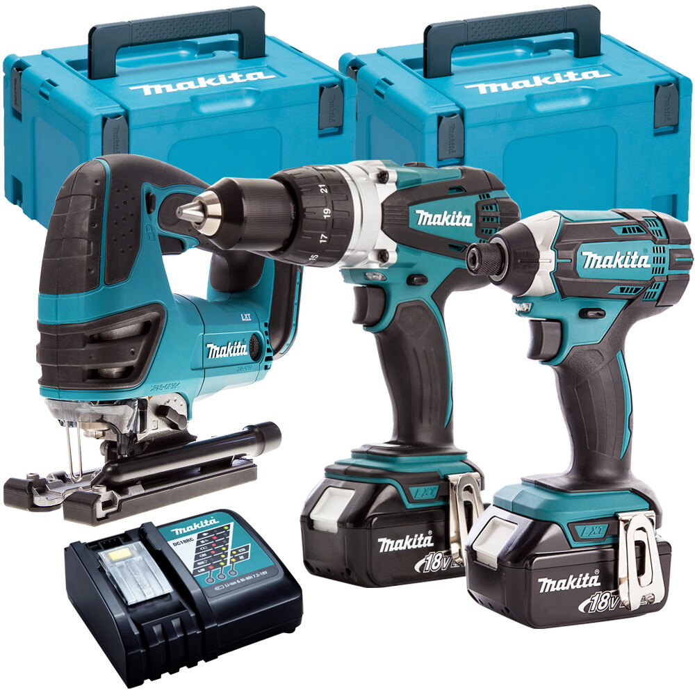 Impact Driver Dlx6067pt Makita 18V Piece Kit DHP458 DTD152 DJV180