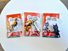 ROBOTS THE MOVIE PIN BADGES x3 PIPER DIESEL CRANK CASEY NEW