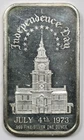 July 4th 1973 Independence Day .999 Fine Silver Art Bar 1 oz