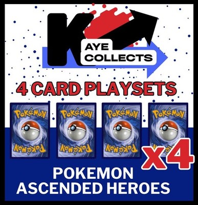 Pokemon Ascended Heroes 4 Card Playsets 4x