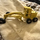 Tonka Pressed Steel Road Grader Yellow Vintage Diecast Construction Vehicle
