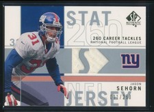 2001 SP Authentic Stat Jerseys /260 Jason Sehorn (260 Career Tackles) #SP-SE