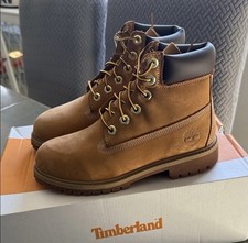 Timberland Kids Brown Premium 6 inch Waterproof WheatNutbuckBoots size 4M