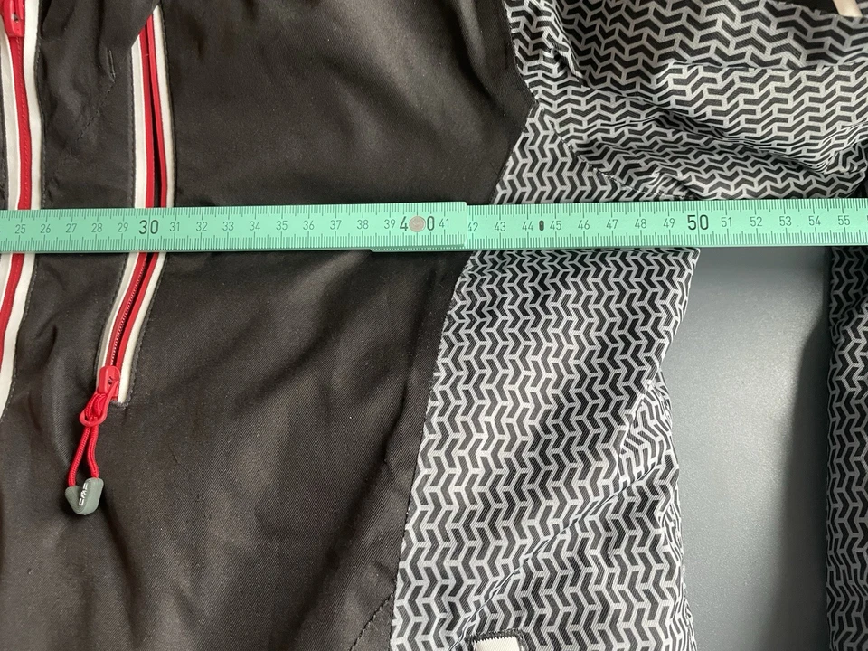 Ski-Jacke Damen CMP Clima Protect Gr. M (D40) Schwarz Grau mit Kapuze #MART - Bild 3 von 4