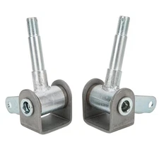 Go Kart Spindle Set 4.5inx5/8in Axle Kingpin 4-1/2" Long 2pcs Spindle Bracket...