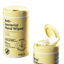 Biopure Antibacterial Hand Wipes Honey Wildflower- Antibacterial Wipes with A...