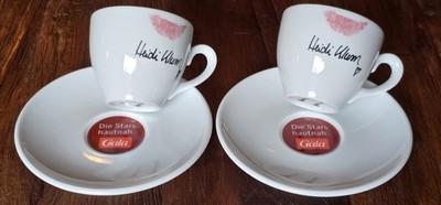 Espressotasse und Untertasse, Keramik, (2-Sets) Heidi Klum / Gala