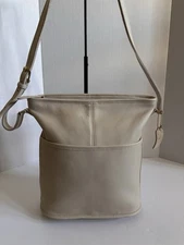 Coach Vintage Ivory Soho Bleecker Crossbody Bucket Shoulder Bag Purse USA Mint