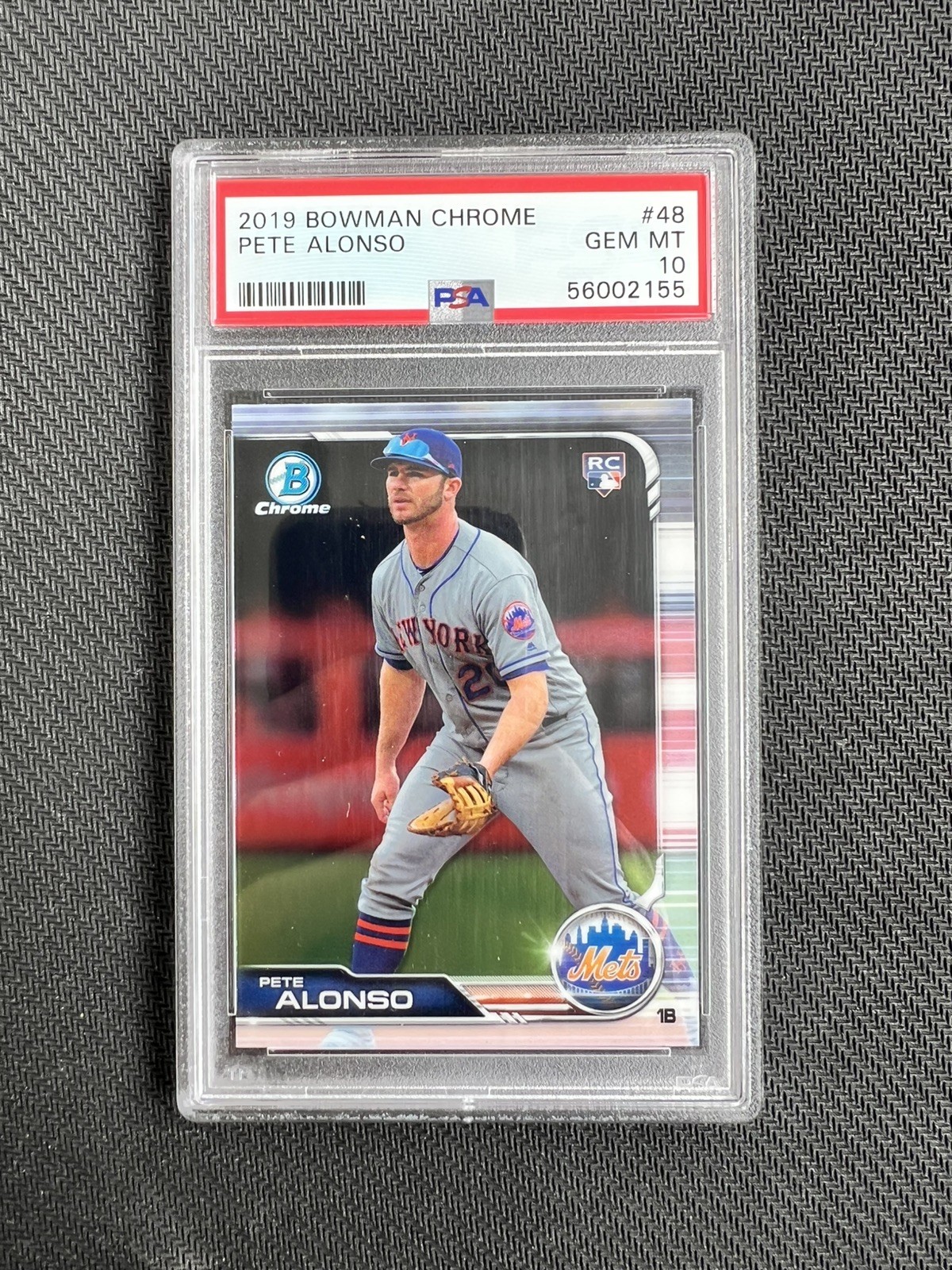 PSA 10 #48 2019 Bowman Chrome PETE ALONSO RC ROOKIE CARD GEM MINT ROOKIE CARD!
