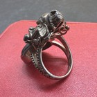Vintage 925 Designer Sajen Sterling Ganesh Ring Atop Large Stone Sz 8.75 — photo 6