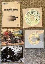Vintage Lot of 5 NIKON Camera Books Manuals CD Instructions From Different Eras