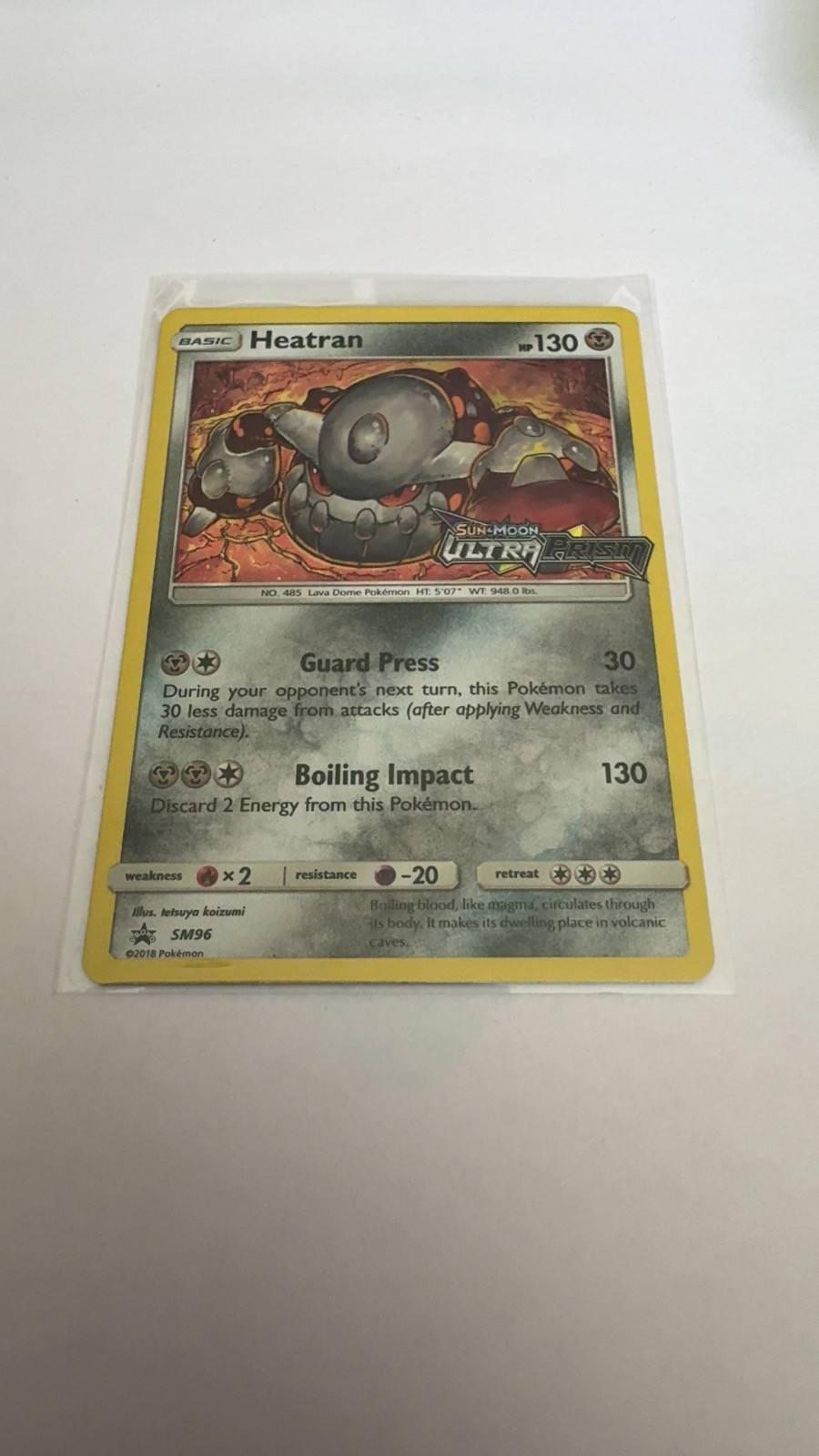 Heatran - (Prerelease) SM96 Holo Promo Sun & Moon Promo Pokemon Holo Near Mint