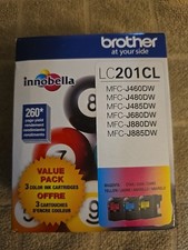 New Genuine Brother LC201 Cyan Magenta Yellow Ink Cartridges SEE PICS K83