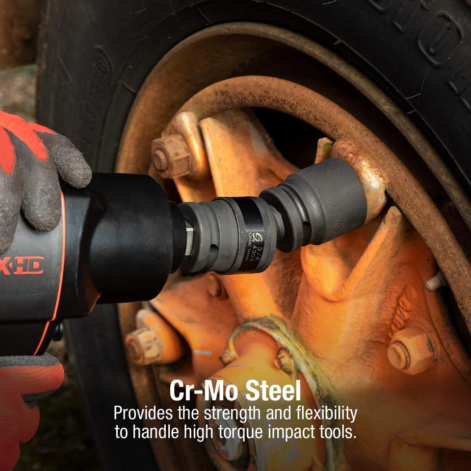 4304, 3/4 Inch Drive, Universal Impact Joint, Cr-Mo Steel, Radius Corner Desi... - Image 4 of 4