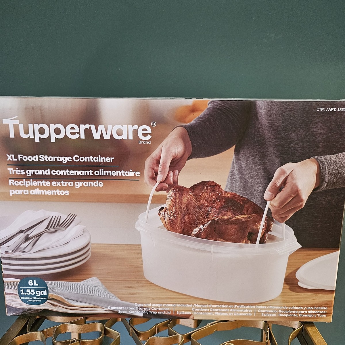 Tupperware MMスターターセット Tupperware XL Food Storage Container 1.55 Gallon/6L Size Marinate