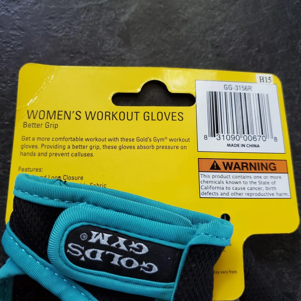 Gold's Gym Women's Green/Black Workout Gloves Size M/L  GG-3156R  NWT - Image 3 of 3