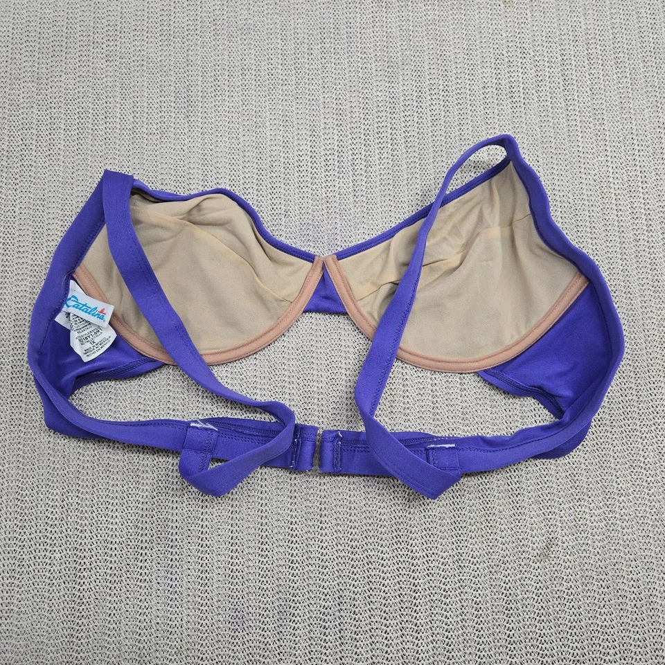 De colección Catalina Bikini Traje de Baño Top Sujetador Mujer 1X Talla Grande Púrpura Años 90 Foto 3 de 4