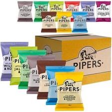 Pipers Crisps Tasting Selection 7 Flavour Variety Pack 7 Bags