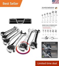 Professional Ratcheting Flare Nut Wrench Set 10-17mm - Precision And Durability Professional Ratcheting Flare Nut Wrench Set 10-17mm - Precision And Durability