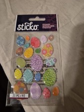 Sticko Stickers Easter Eggs 21 Piece Scrapbooking Crafting New
