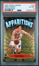 1998 TOPPS CHROME APPARITIONS #A3 BRENT BARRY PSA 6